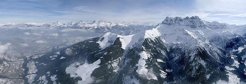 View over Sion, Panoramic photography