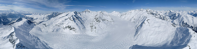 View over Verbier, Panoramic photography