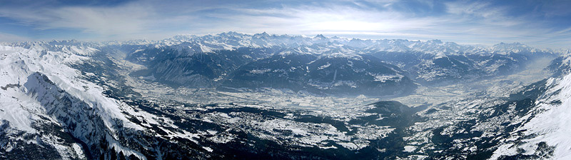 View over Sion, Panoramic photography