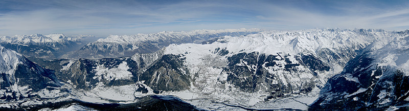 View over Verbier, Panoramic photography