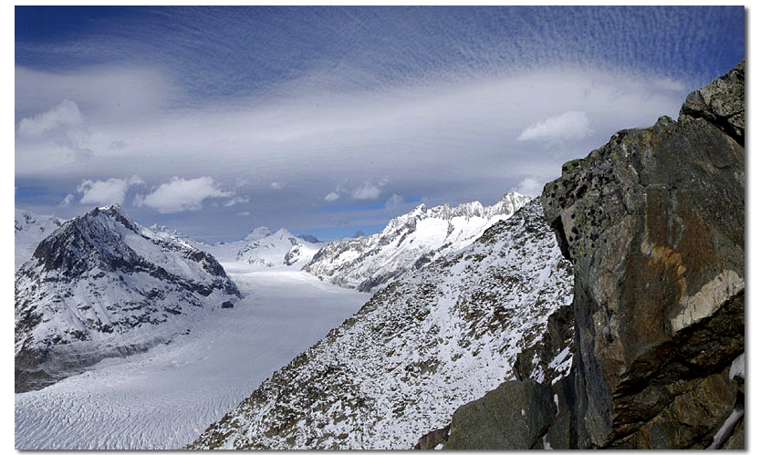 View from Eggishorn, 2926m, Valais (Switzerland)